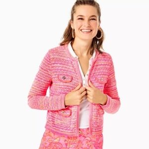 Lilly Pulitzer Kienna Pink Cardigan Jacket NWT Medium